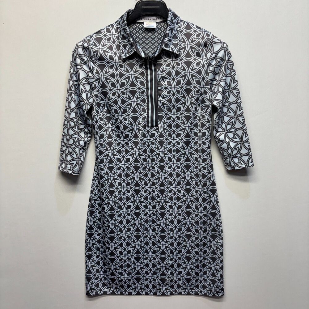 Gretchen Scott 3/4 Sleeve Everywhere Dress Size Small Floral Boho C095 -6